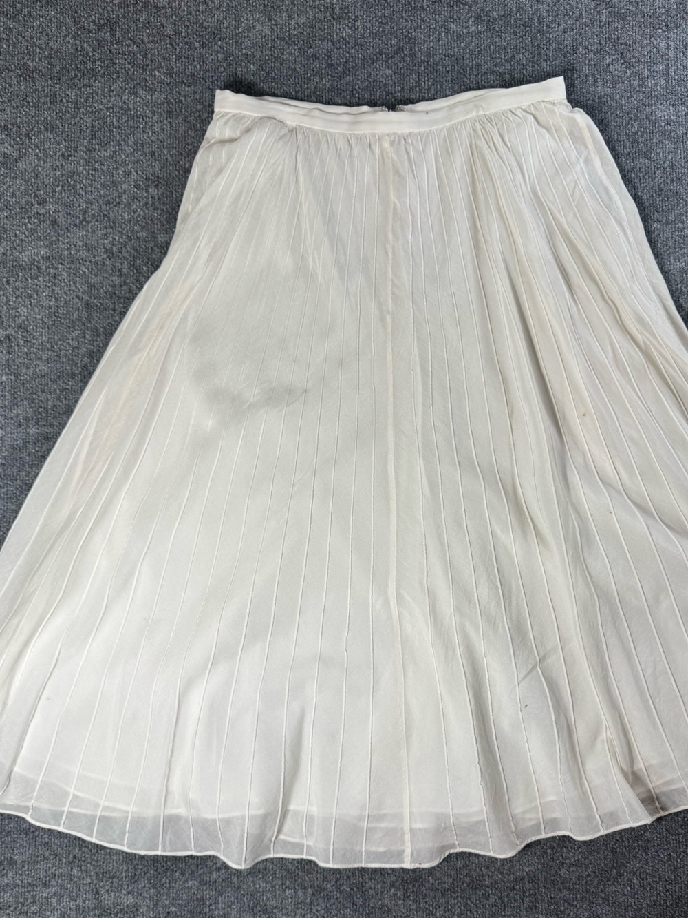 Charter Club Cream Pleated Circle Skirt
